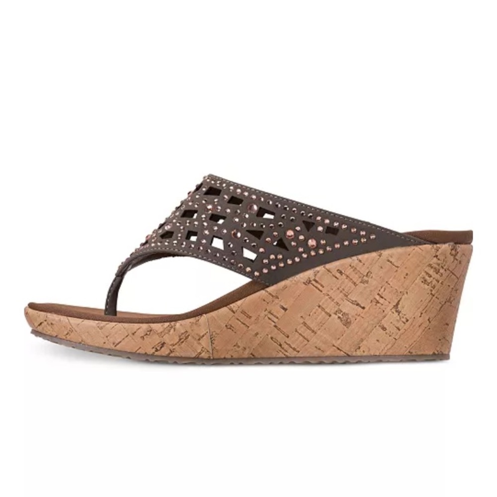 Skechers Cali Beverlee Dazled Wedge Sandals - New (no box) - Picture 3 of 10